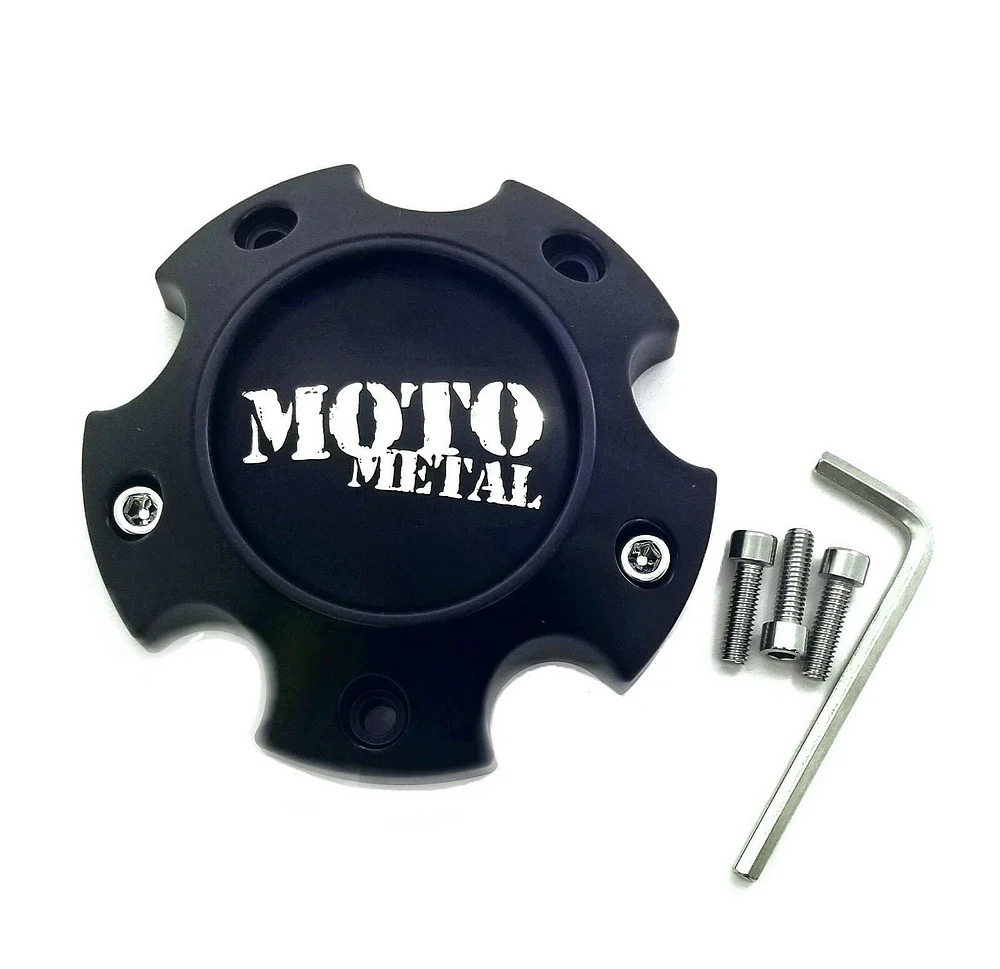 Moto Metal 1079L121ASGBMO1 Black Wheel Center Cap – 6x4.5/120