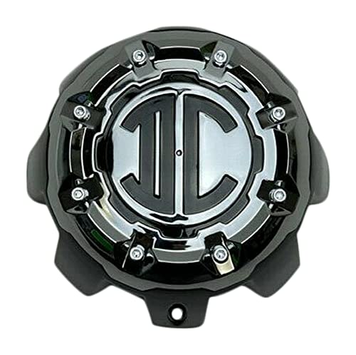 2 Crave Gloss Black Chrome Top 8 Lug Wheel Center Cap NX-8H-UP NX-8H-CAP