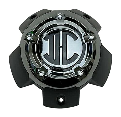2Crave Matte Black and Chrome Top Wheel Center Cap NX-5H-B NX-5H-A-UP