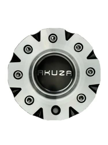 Akuza Black and Machined Wheel Center Cap EMR0843-CAR-AL PCW3B-60