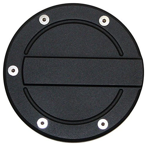 All Sales 6159K 6 1/4" Ring Ami Race Style Billet Fuel Door, Flat Black