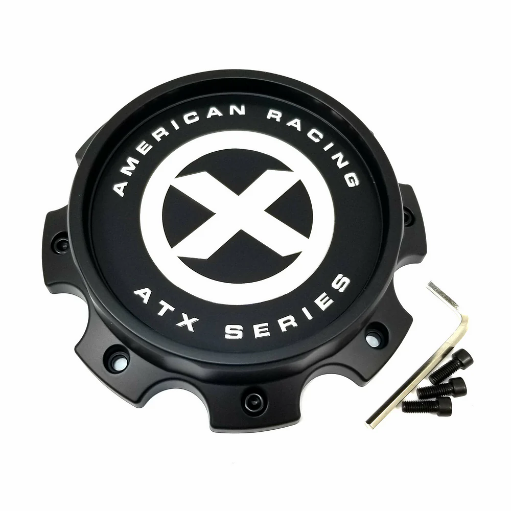 ATX AXCAPAF-SB Satin Black Dually Front Wheel Center Cap – 8x200/210