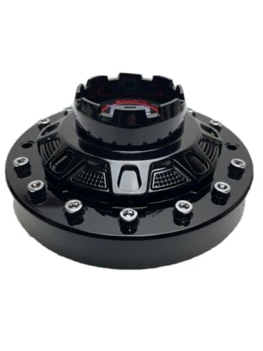 Ballistic Gloss Black Chrome Rivets Wheel Center Cap CAP BL-02 - Image 2
