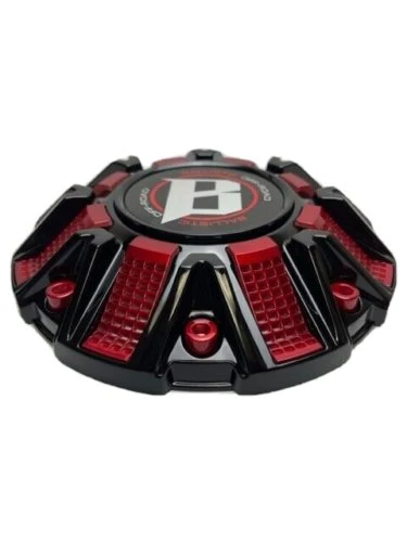 Ballistic Off-Road Gloss Black and Red Wheel Center Cap CAP OR-D2 CAP OR-D - Image 2