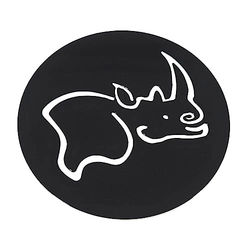 Black Rhino Flat Black TE80BR Center Cap Sticker Logo Emblem 80MM Flat Black