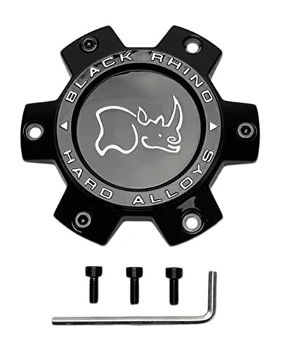 Black Rhino Wheels Cap M-1043 LG1705-19 PSC6139RHIGBK1 CCBR3613540GBFLAT Gloss Black Center Cap