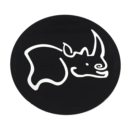 Black Rhino Wheels TE82CCBR3B Center Cap Logo Sticker Emblem 82MM 5x150 BLK