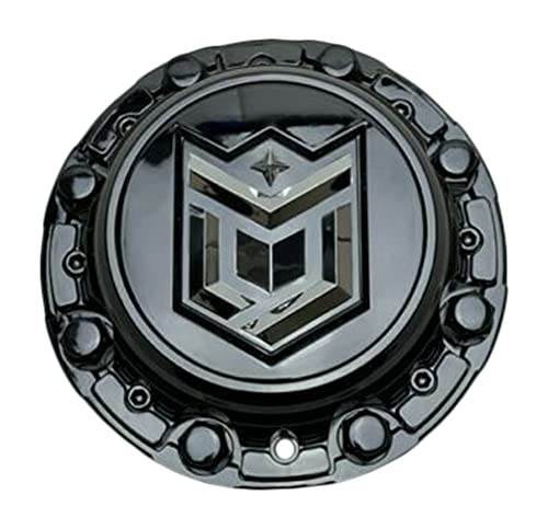 DropStars Gloss Black Chrome Logo Wheel Center Cap with Spacer 1920L173 1920L185