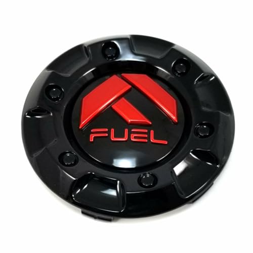 Fuel Off-Road Gloss Black Wheel Center Cap and Red Logo 1001-58CEN-GBQ