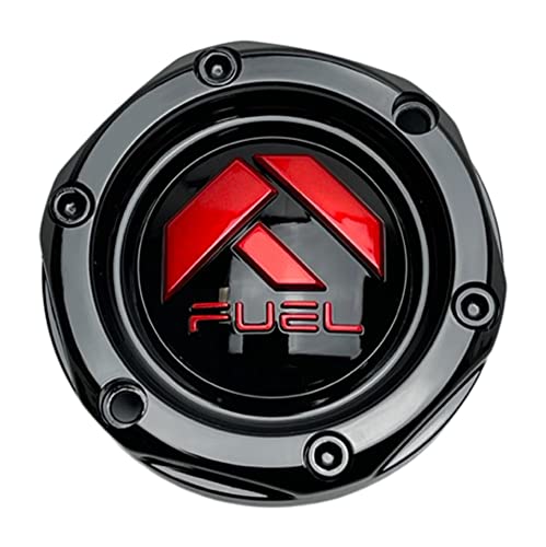 Fuel Offroad Wheels 1003-36GBQ Gloss Black and Red UTV Center Cap Anza D557 D558 D583