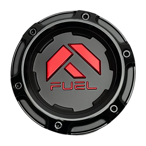 Fuel Offroad Wheels 1005-50SGBQ Gloss Black Center Cap with Red Logo