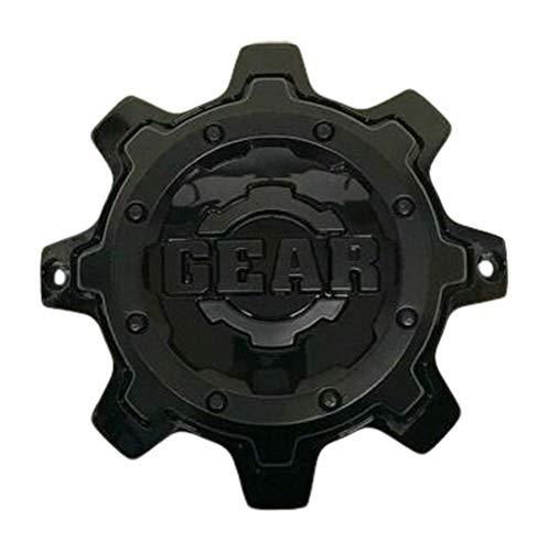 Gear Alloy Gloss Black with Satin Black Overlay Wheel Center Cap C-741-2