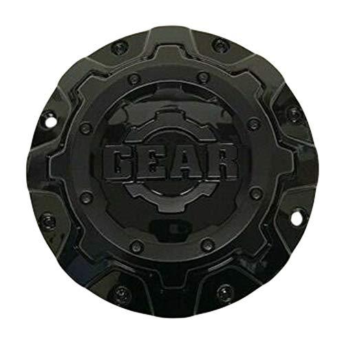 Gear Gloss Black with Satin Black Overlay Wheel Center Cap C-741-1