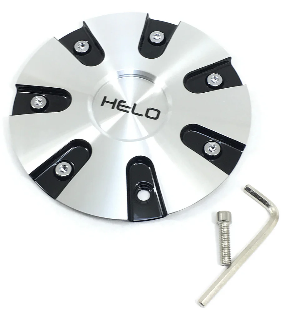 Helo HE868 Gloss Black Machined Wheel Center Cap 868L185BAL
