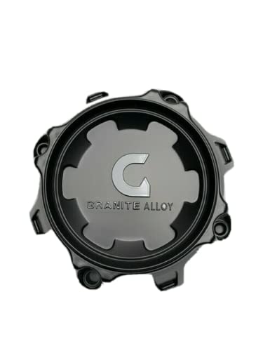 Granite Alloy Satin Black and Gloss Black Logo Wheel Center Cap A89 A89-8909