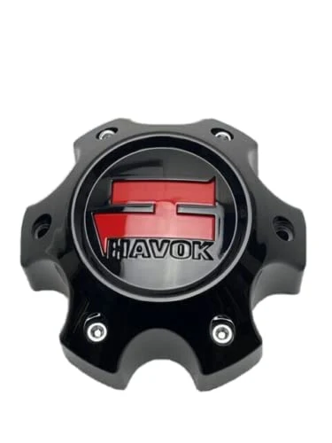 Havok Gloss Black Red Logo Wheel Center Cap CBH06-1P CBH06-1P-1