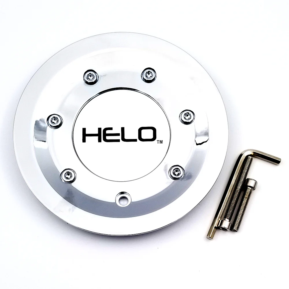 Helo HE912CAP-CH Gloss Black / Chrome Bolt-On Wheel Center Cap – All PCD