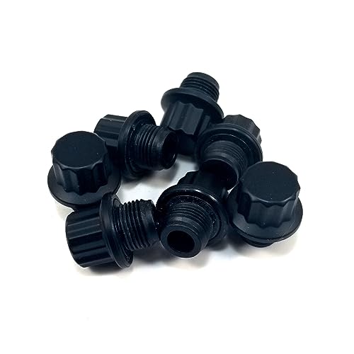 Helo Wheel Decorative P2-56 Spoke Rivets Bolts Black Plastic HE904 7 Pack
