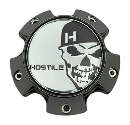 Hostile Special Edition Skull Logo Chrome Wheel Center Cap C-8016-C HC-5003