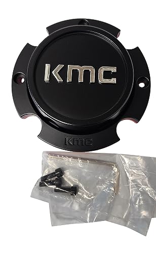 KMC UTV Series KS1CAP48-SB Satin Black and Chrome Center Cap 4x137