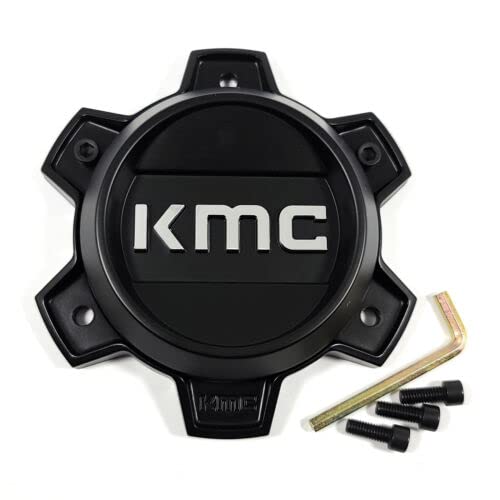 KMC Wheels Center Hub Cap Bolt-On Closed-End T164H145-6-H30-S7 Satin Black