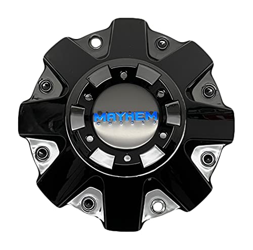 Mayhem Wheels C108015BB01 81222090F-15 Gloss Black with Blue Logo Center Cap