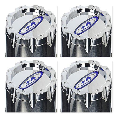 Moto Metal 4 Pack 353B136CH1 Chrome Wheel Rim Center Cap Push Thru