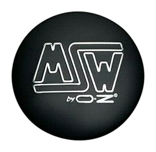 MSW by OZ Matte Black Outline Logo Snap in Wheel Center Cap (XC565BW)