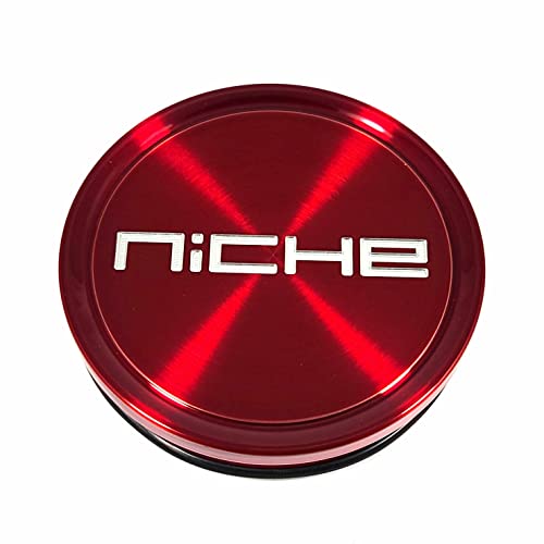 Niche Wheels 1005-12CRLM Candy Red Center Cap with Milled Logo