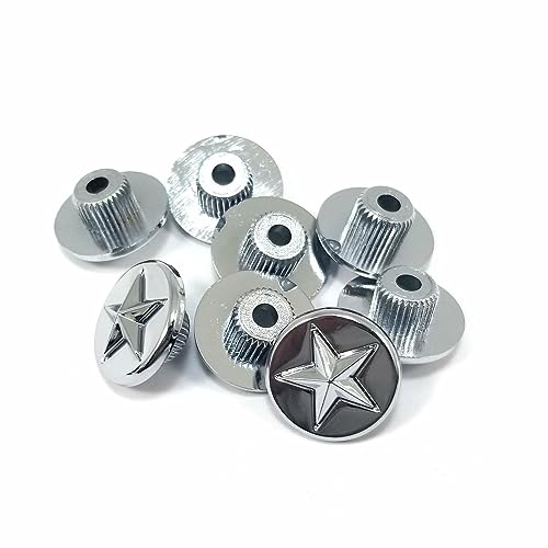 Set of 8 KMC Single Chrome Star Rivet for XD809 Riot Wheels PN: RIV809C