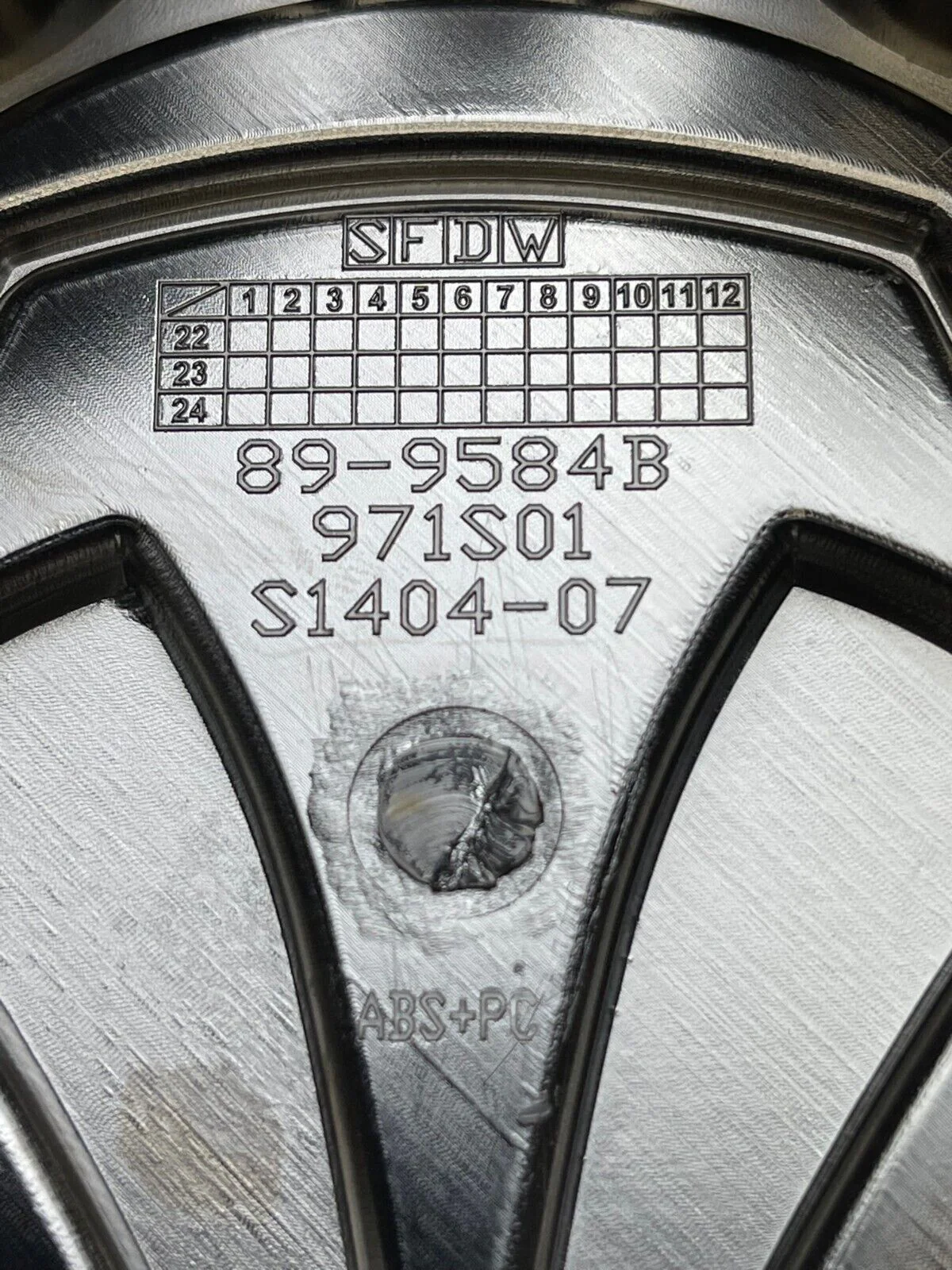 Toyota T-Force Chrome 6 Lug Snap In Wheel Center Cap 89-9584B 971S01 S1404-07 - Image 3