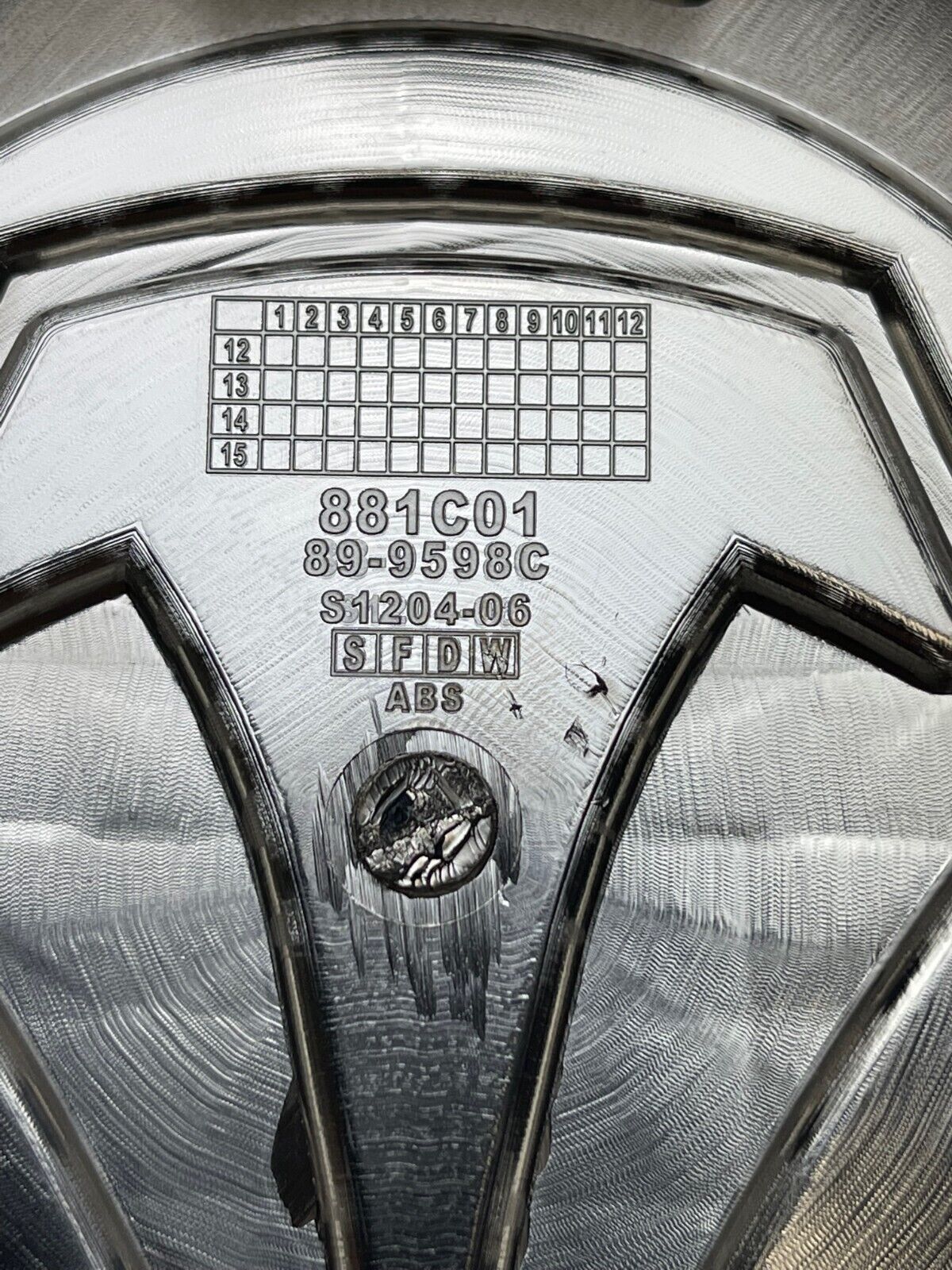 Toyota T-Force Chrome Wheel Center Cap 89-9598C 881C01 S1204-06 - Image 3