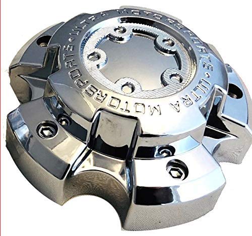 Ultra 5 Lug Chrome Wheel Center Cap (Qty 1) p/n # 89-9855 with Bolts