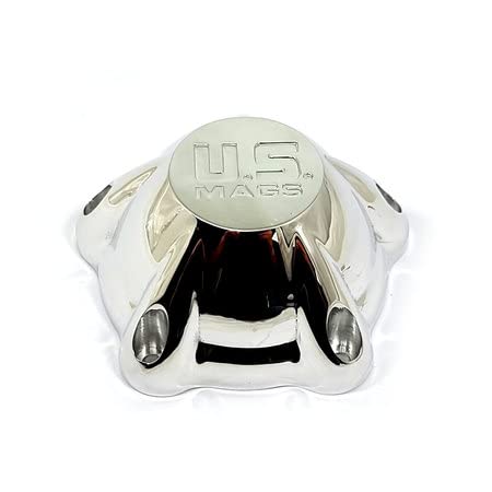 US MAGS Sniper Cap 1002-06H Polished Wheel Center Cap 4-1/16" OD Bolt-On for 5x4.75 5x120.65 5x4.5 5x114.3 5x5 5x127