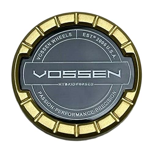 Vossen Hybrid Forged Gold Snap in Wheel Center Cap VOS-3 fits HF Series Wheels