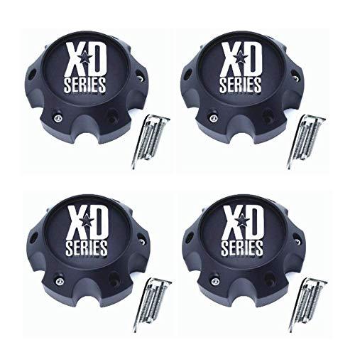 XD SERIES 4 x KMC 796 797 798 Matte Flat Black 6 Lug Wheel Center Cap 1079L145