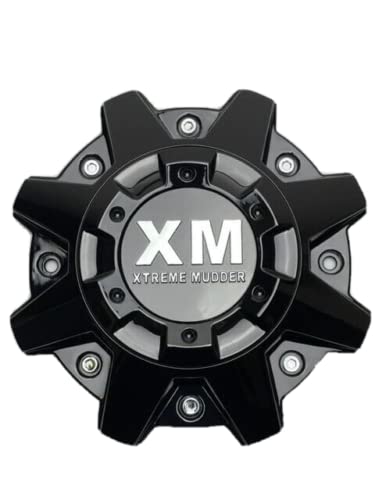 Xtreme Mudder Gloss Black Wheel Center Cap 395L212 C-5240-1-SG C-5240-2-SG